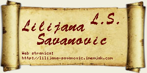Lilijana Savanović vizit kartica